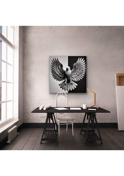 Heybetli Kartal Kanvas Tablo 90 x 90 cm indirimleri