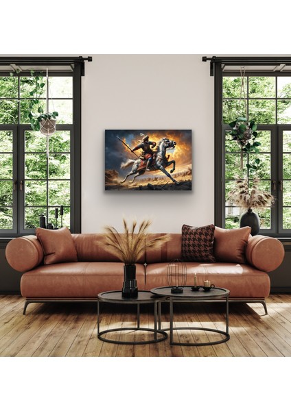 Atlı Osmanlı Askeri Kanvas Tablo 70 x 100 cm