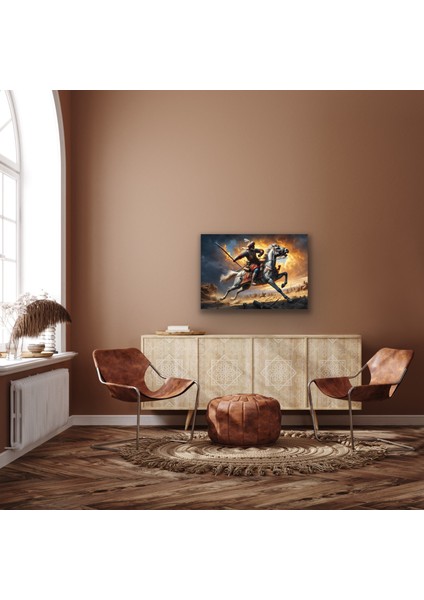 Atlı Osmanlı Askeri Kanvas Tablo 70 x 100 cm
