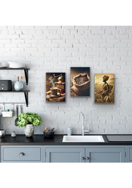 Kahve Meyvesi Toplayan Kadın Kanvas Tablo 20 x 30 cm fiyatları