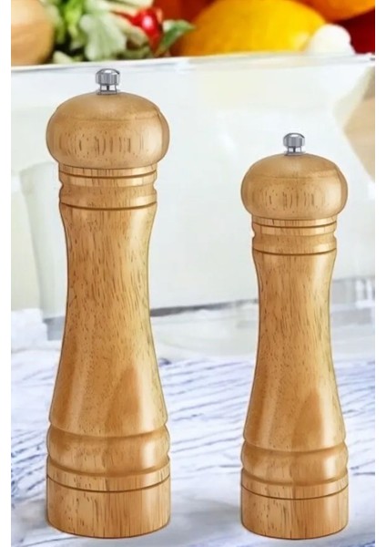 2'li Doğal Ahşap Baharat Değirmeni Seti fırsatları