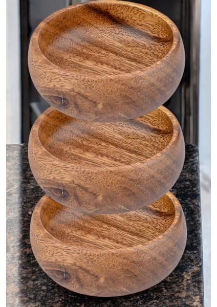 El Yapımı 10 cm Akasya Çerezlik - Doğal ve Şık fırsatları