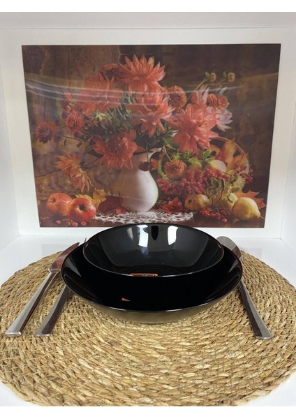 Arcopal Zelie Siyah 12 Parça 6 Kişilik Yemek Takımı 20 cm Çukur Yemek Tabağı 16 cm Çorba Kasesi fırsatları