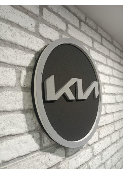 Kıa Logo 50 x 50 cm Kıa Araba Logosu | Kıa Marka Logosu | 3D Kıa Logo fiyatları