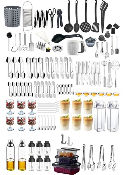 156 Parça 12 Kişilik Çatal Kaşık Bıçak,origami Bardak,saklama Kabı,magnolia Kasesi, Sosluk ve Çerezlik