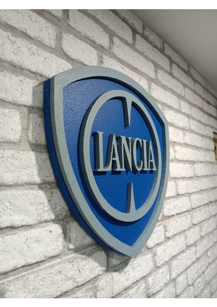 Lancıa Logo 50 x 50 cm Lancıa Araba Logosu | Lancıa Marka Logosu | 3D Lancıa Logo fiyatları
