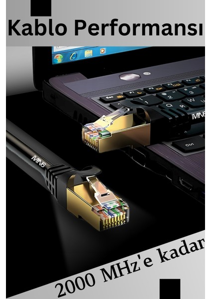 M109F Cat7 Kablo/2 METRE/10GBPS-2000MHZ-24 Awg-S/stp-Cat7 Ethernet Kablosu