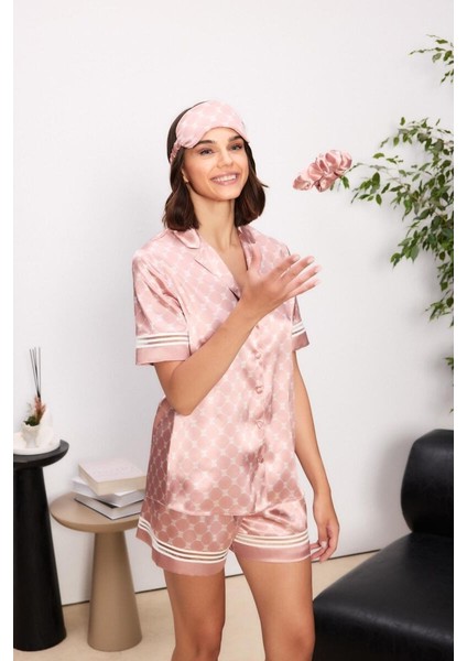 Brandy Saten Biyeli Kadın Pijama Şort Takımı 1325 fiyatları