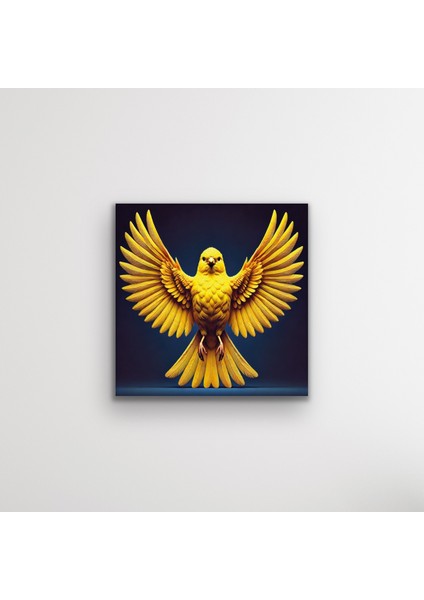 Heybetli Kanarya Kanvas Tablo 90 x 90 cm