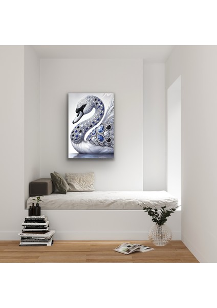 Elmaslı Kuğu Kanvas Tablo 70 x 100 cm fiyatları