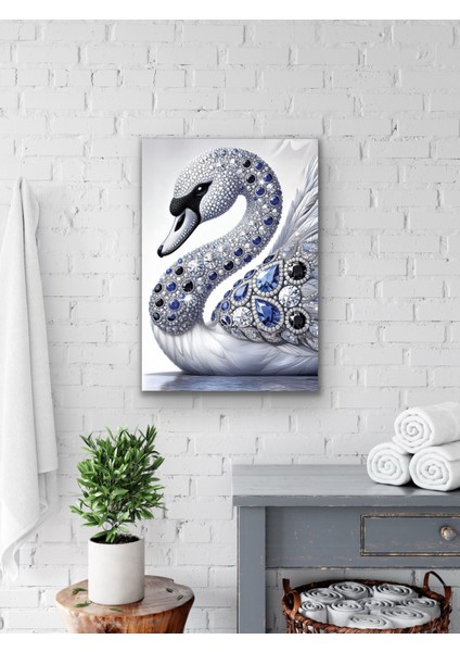 Elmaslı Kuğu Kanvas Tablo 70 x 100 cm indirimleri