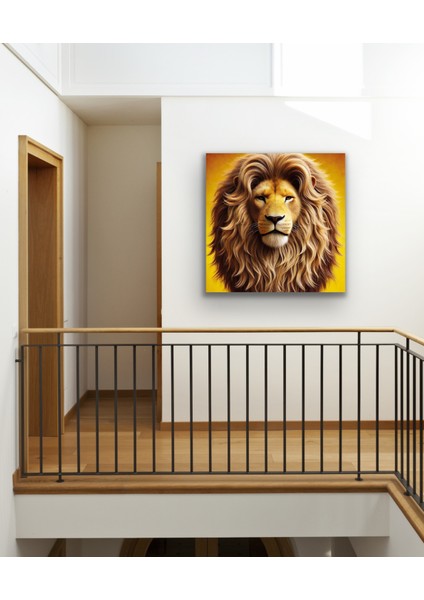 Heybetli Aslan Kanvas Tablo 90 x 90 cm indirimleri