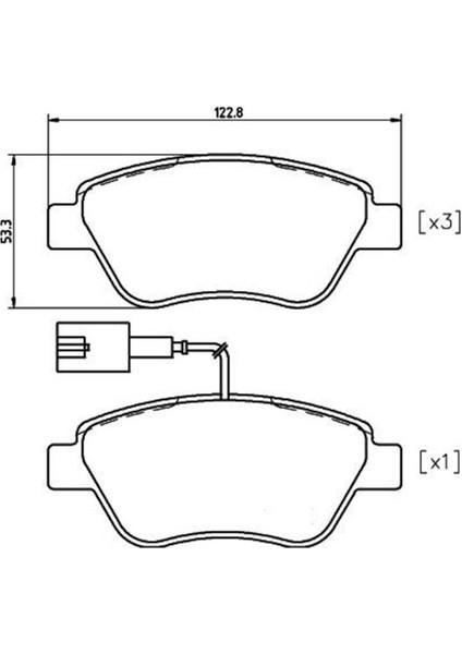 Fren Balata Ön Tek Fişli Fıat Linea 07- Fıorıno Doblo Peugeot Bipper Cıtroen Nemo 07-