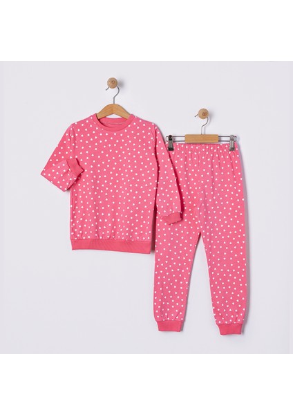 Kalp Desenli Çocuk Pijama Takım