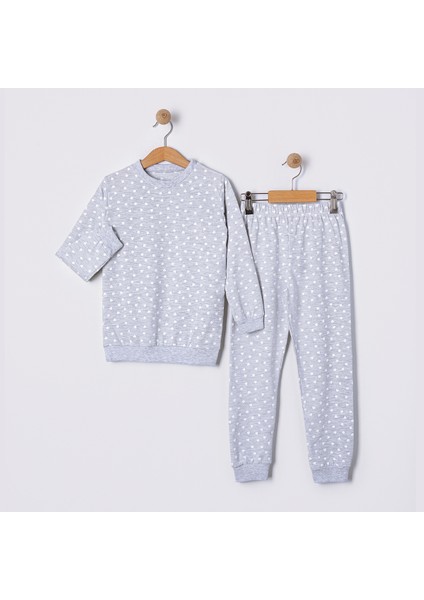 Kalp Desenli Çocuk Pijama Takım