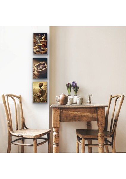 Coffee Yazılı Kahve Çekirdekleri Kanvas Tablo 20 x 30 cm fiyatları