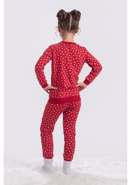 Kalp Desenli Çocuk Pijama Takım