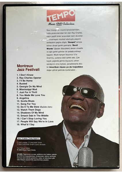 Ray Charles - Montreux Jazz Festivali (Dvd) fiyatları