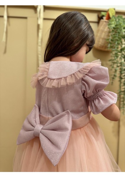 Üstü Simli Tütülü Balon Kol Kız Çocuk Bayramlık Elbise & Doğumgünü Elbisesi fiyatları