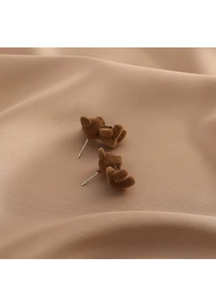 Özel Tasarım ,şirin ,hayvan Temalı Peluş Ayıcık Küpe
