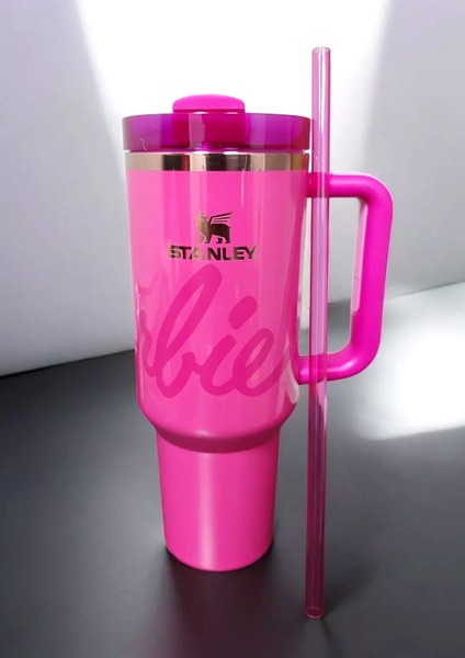 Barbie quencher h2.0 flowstate paslanmaz çelik termos 40 oz 1,18 lt rose quartz 2.0