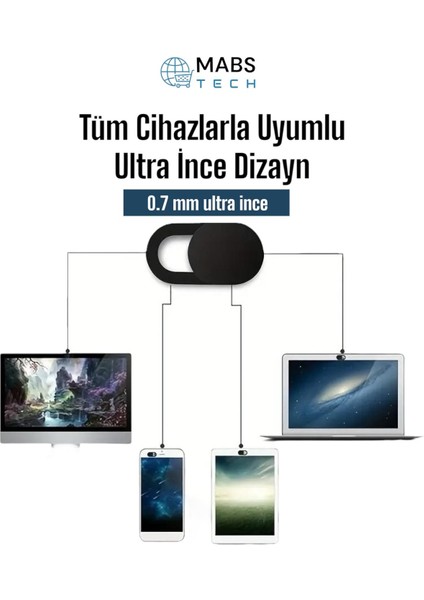 Telefon Tablet Laptop Kamera Kapatıcı Gizleyici 3'lü/5'li - Aç Kapa Sürgülü Webcam Gizlilik Aparatı modelleri