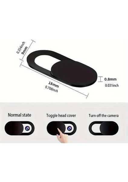 Telefon Tablet Laptop Kamera Kapatıcı Gizleyici 3'lü/5'li - Aç Kapa Sürgülü Webcam Gizlilik Aparatı indirimleri