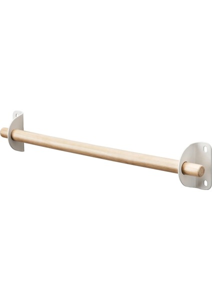 Ahşap Duvar Rayı 40 cm + 5 Adet Metal Kanca Ikea Mutfak Için Ray Seti Duvar Askısı