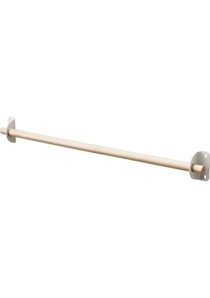 Ahşap Duvar Rayı 60 cm + 5 Adet Metal Kanca Ikea Mutfak Için Ray Seti Duvar Askısı