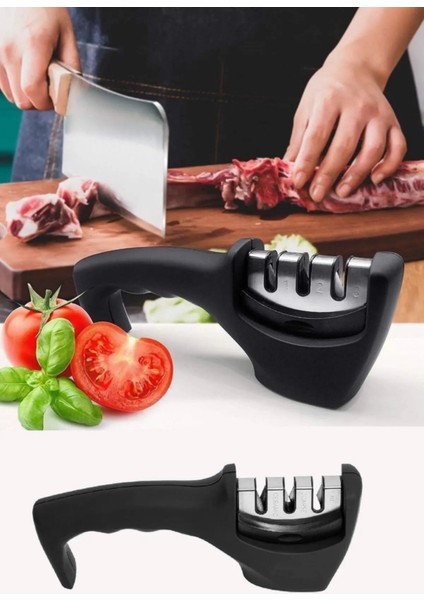 Profesyonel Bıçak Bileyici 3 Açılı Elmas Seramik Çelik El Bıçakları Bileme