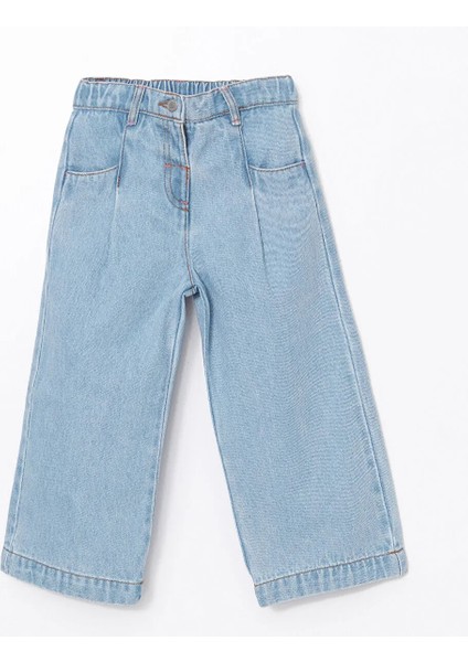 Lcw Kids Mavi Beli Lastikli Kız Çocuk Jean Pantolon T T