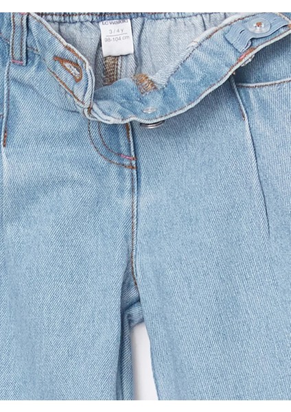 Lcw Kids Mavi Beli Lastikli Kız Çocuk Jean Pantolon T T modelleri