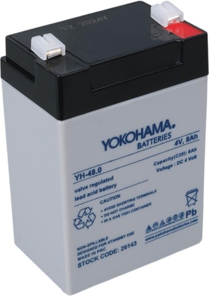 Yh-48.0 4 Volt - 8 Amper Kuru Akü (68 x 45 x 95 mm)