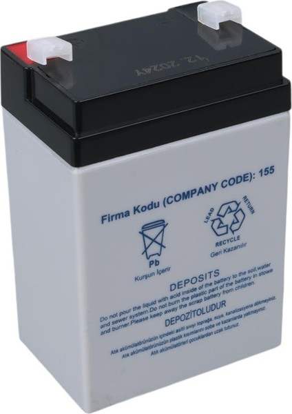 Yh-48.0 4 Volt - 8 Amper Kuru Akü (68 x 45 x 95 mm)