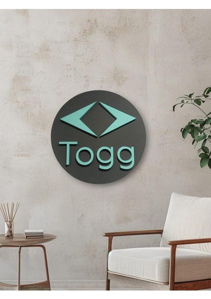 Togg Logo 50 x 50 cm Togg Araba Logosu | Togg Marka Logosu | 3D Togg Logo fiyatları