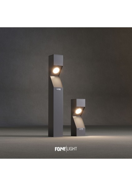 Dualluz Bollard Alüminyum Çim Üstü Bahçe Yol Aydınlatması 35 cm