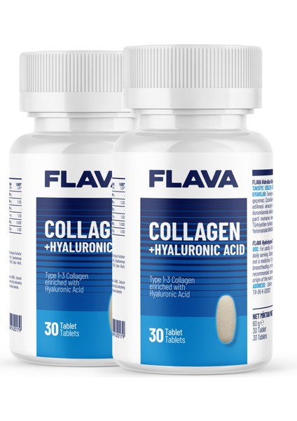 Collagen+Hyaluronic Acid - 30 Tablet x 2 Adet
