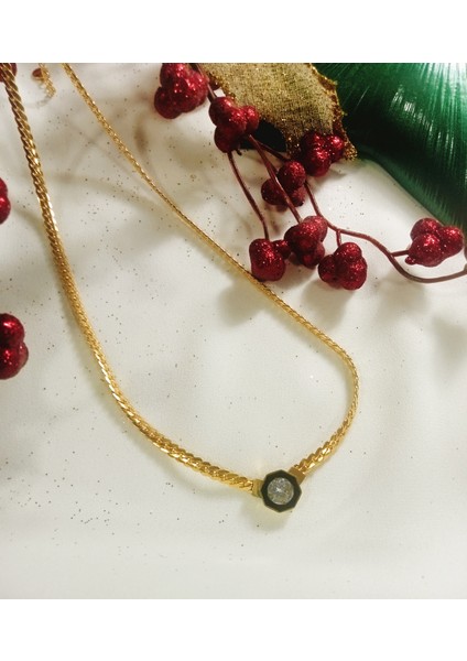 Kadın Gold Çelik Kolye Vip