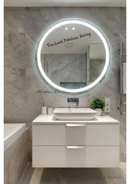 Motivasyon Sticker - You Look Fabulous, Darlıng Dekoratif Duvar Ayna Cam Dekor Yazı Sticker