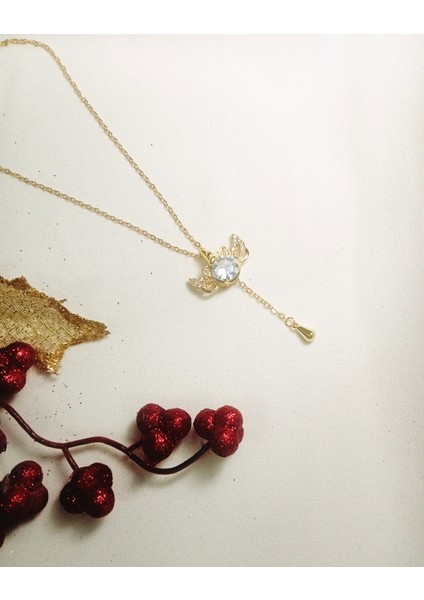 Kadın Çelik Kolye Kanatlı Melek