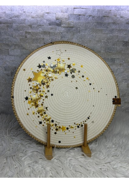 Yıldız Detaylı Amerikan Servis,supla Takımı,ramazan Temalı 6 Parça 33 cm x 33 cm