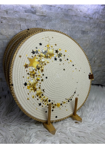 Yıldız Detaylı Amerikan Servis,supla Takımı,ramazan Temalı 6 Parça 33 cm x 33 cm fiyatları