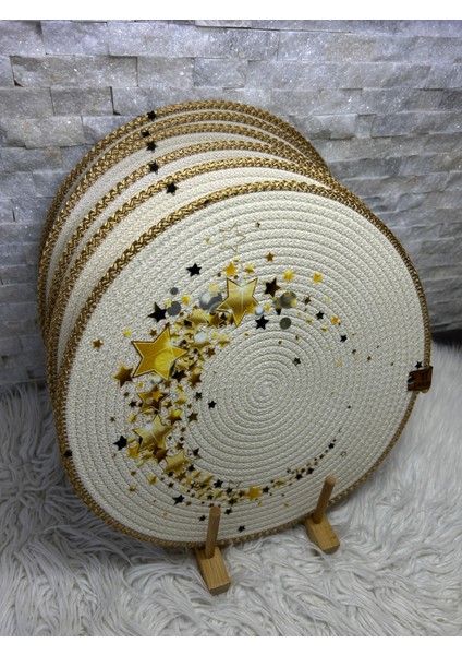 Yıldız Detaylı Amerikan Servis,supla Takımı,ramazan Temalı 6 Parça 33 cm x 33 cm fırsatları