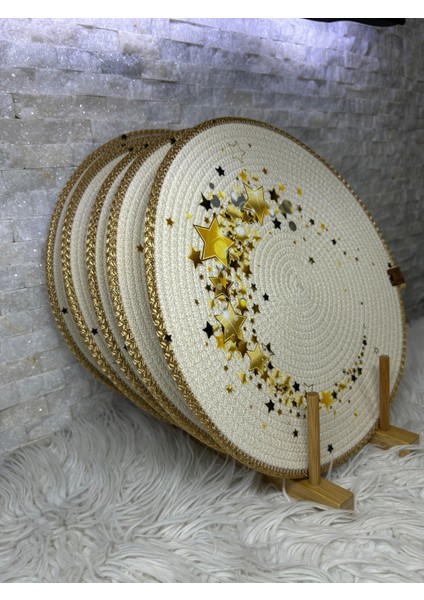 Yıldız Detaylı Amerikan Servis,supla Takımı,ramazan Temalı 6 Parça 33 cm x 33 cm indirimleri