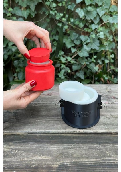 Honey Pot Kapaklı Kasnaklı Silikon Kap Kalıbı