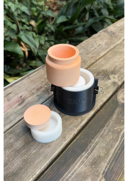 Honey Pot Kapaklı Kasnaklı Silikon Kap Kalıbı modelleri