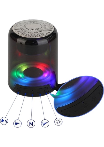 Mini Taşınabilir Rgb LED Ses Topu Bluetooth Hoparlör Acs-9