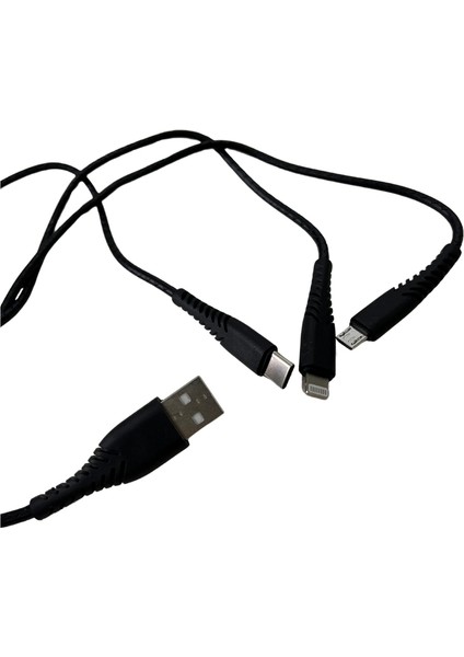 120 cm Çoklu Ev Araba Hızlı Şarj Kablosu Microusb Type C Lightining 3 In 1 fiyatları