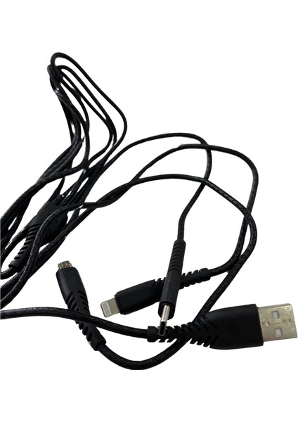 120 cm Çoklu Ev Araba Hızlı Şarj Kablosu Microusb Type C Lightining 3 In 1 modelleri