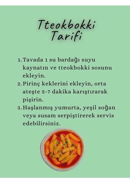 Tteokbokki Seti - Pirinç Keki ve Sos fiyatları